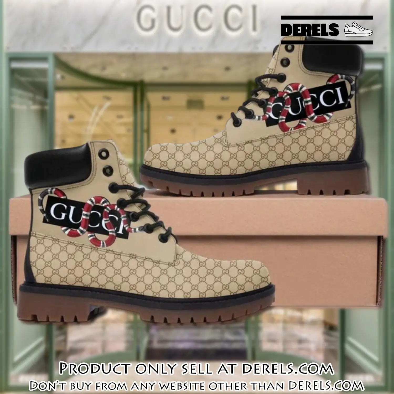 Gucci snake beige luxury brand boots premium gifts for men women dr1409752